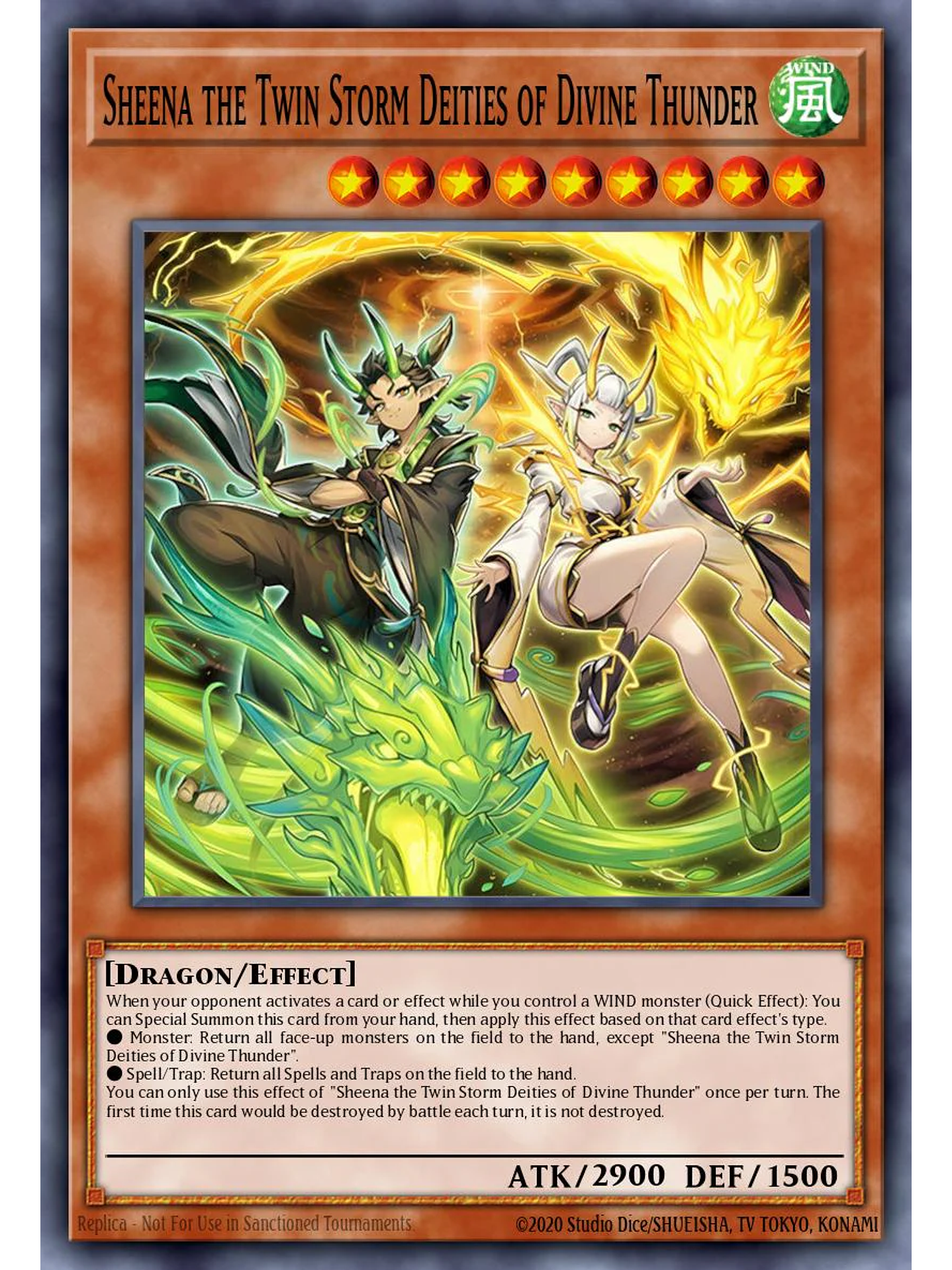 Shiina, Twin Tempest of Celestial Thunder - BPRO-EN027 - Secret Rare 1st Edition 1