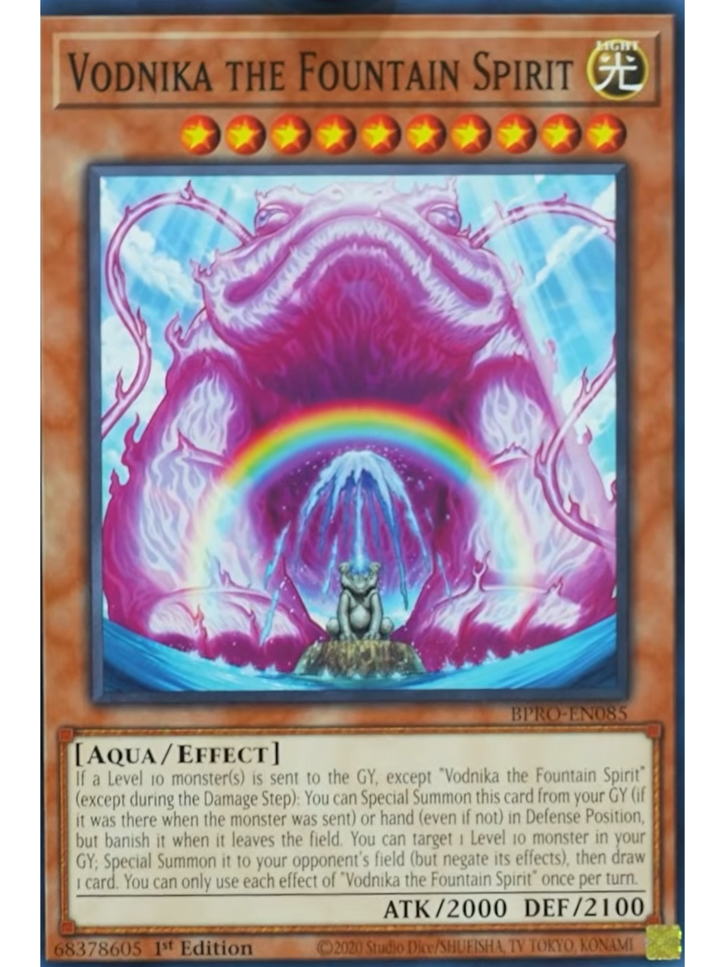 Vodnika the Fountain Spirit - BPRO-EN085 - Common 1st Edition 1