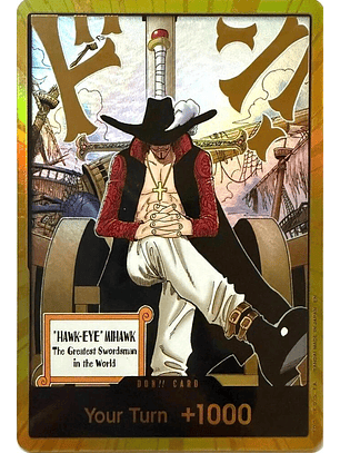 OP14 DON!! Card (Dracule Mihawk) (Gold)