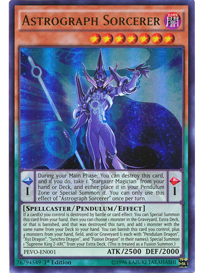 Astrograph Sorcerer - PEVO-EN001 - Ultra Rare 1st Edition 1