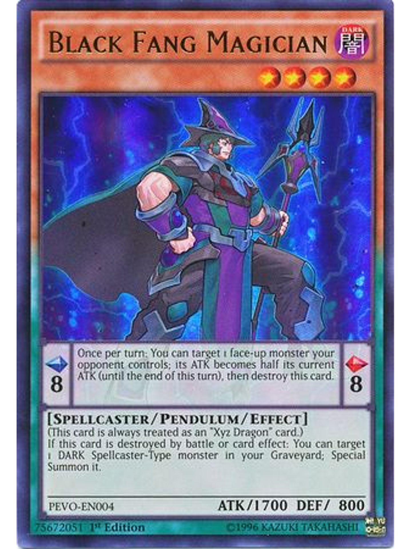 Black Fang Magician - PEVO-EN004 - Ultra Rare 1st Edition 1