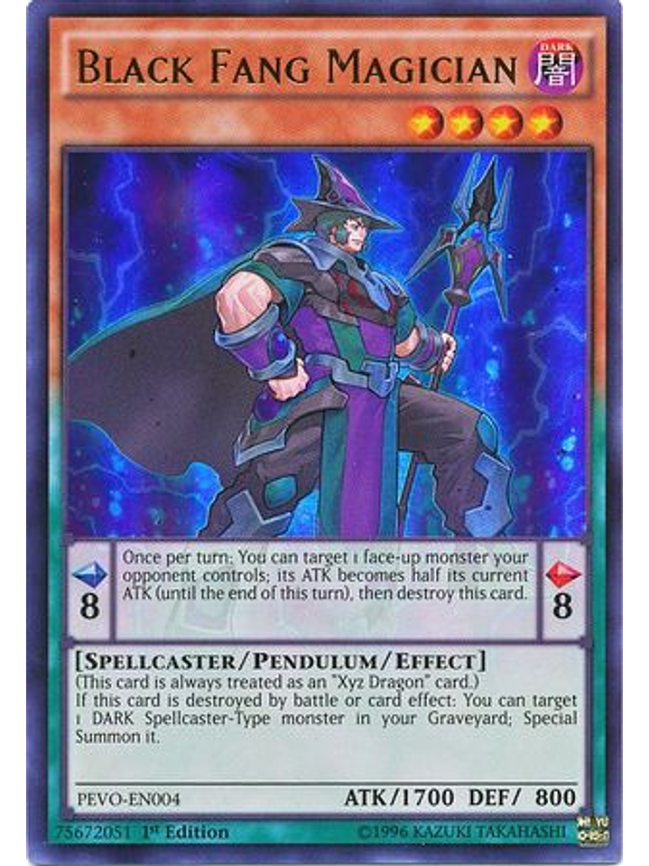 Black Fang Magician - PEVO-EN004 - Ultra Rare 1st Edition 1