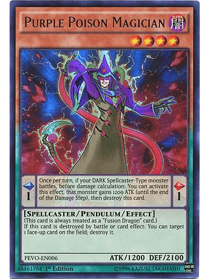 Purple Poison Magician - PEVO-EN006 - Ultra Rare 1st Edition