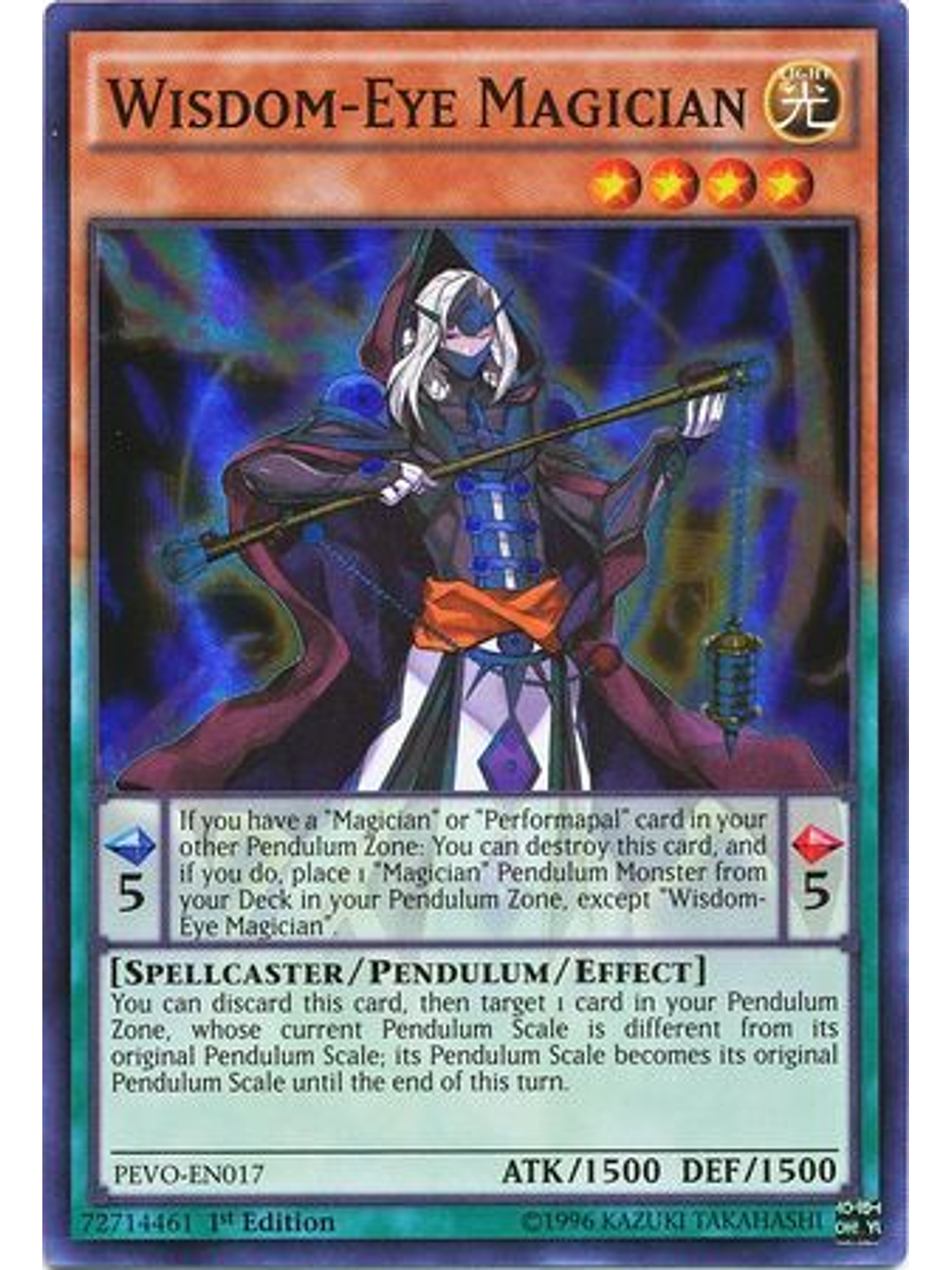Wisdom-Eye Magician - PEVO-EN017 - Super Rare 1st Edition 1