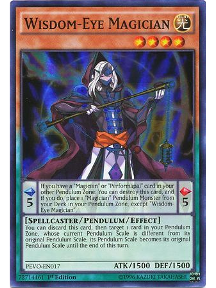 Wisdom-Eye Magician - PEVO-EN017 - Super Rare 1st Edition 1