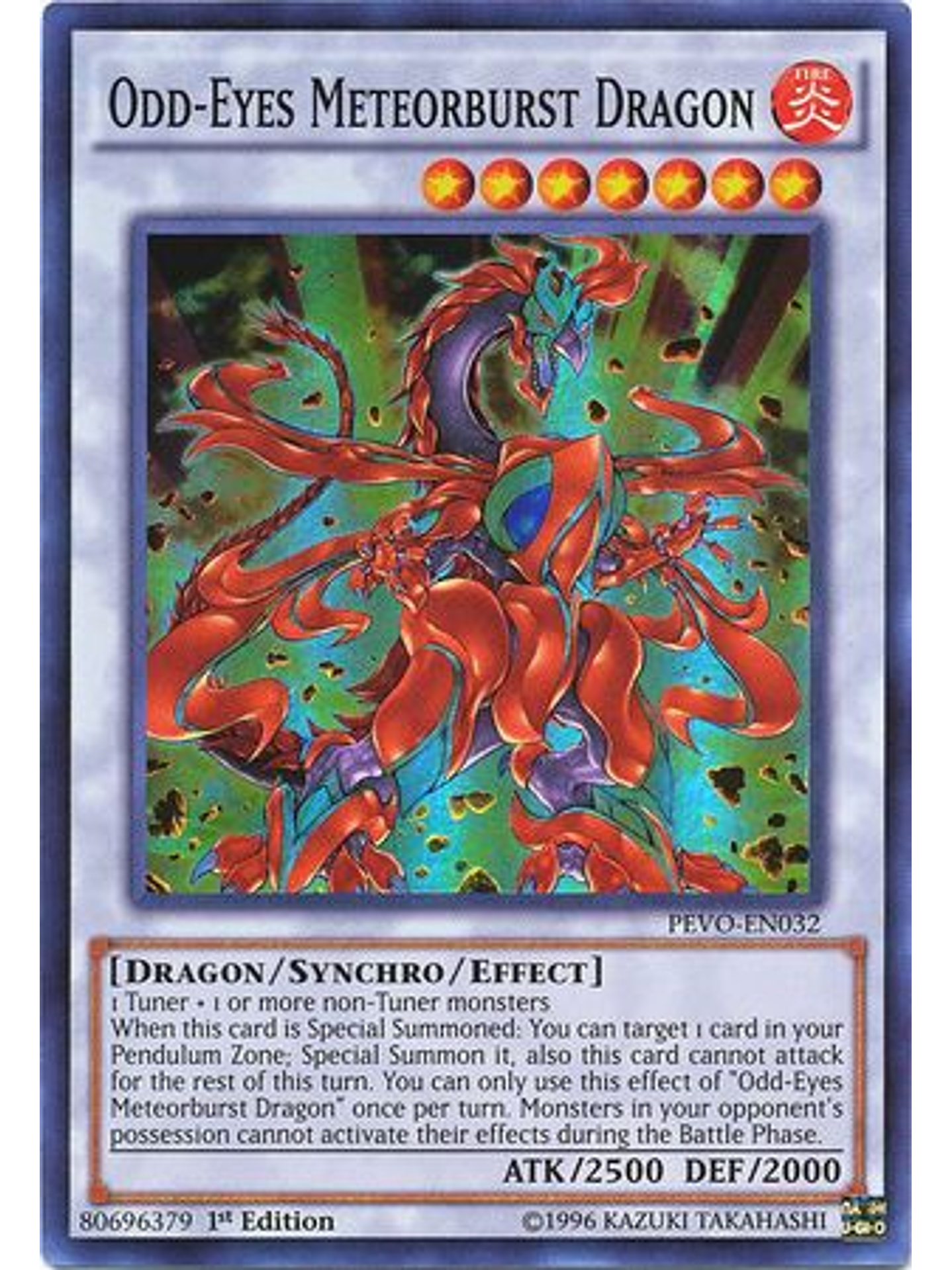 Odd-Eyes Meteorburst Dragon - PEVO-EN032 - Super Rare 1st Edition 1