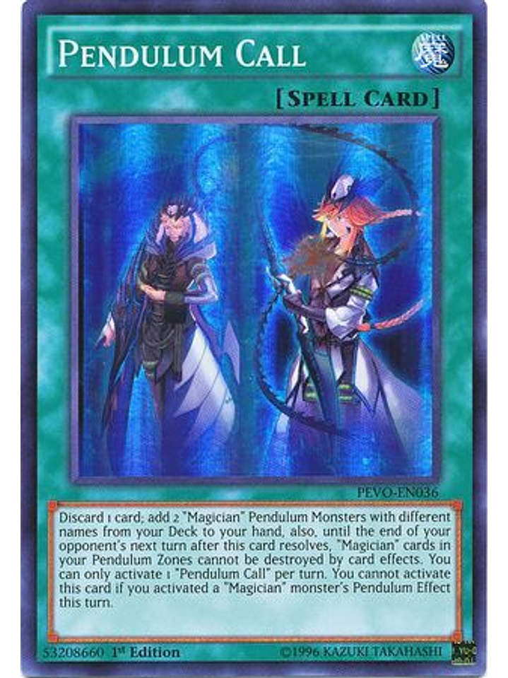 Pendulum Call - PEVO-EN036 - Super Rare 1st Edition 1