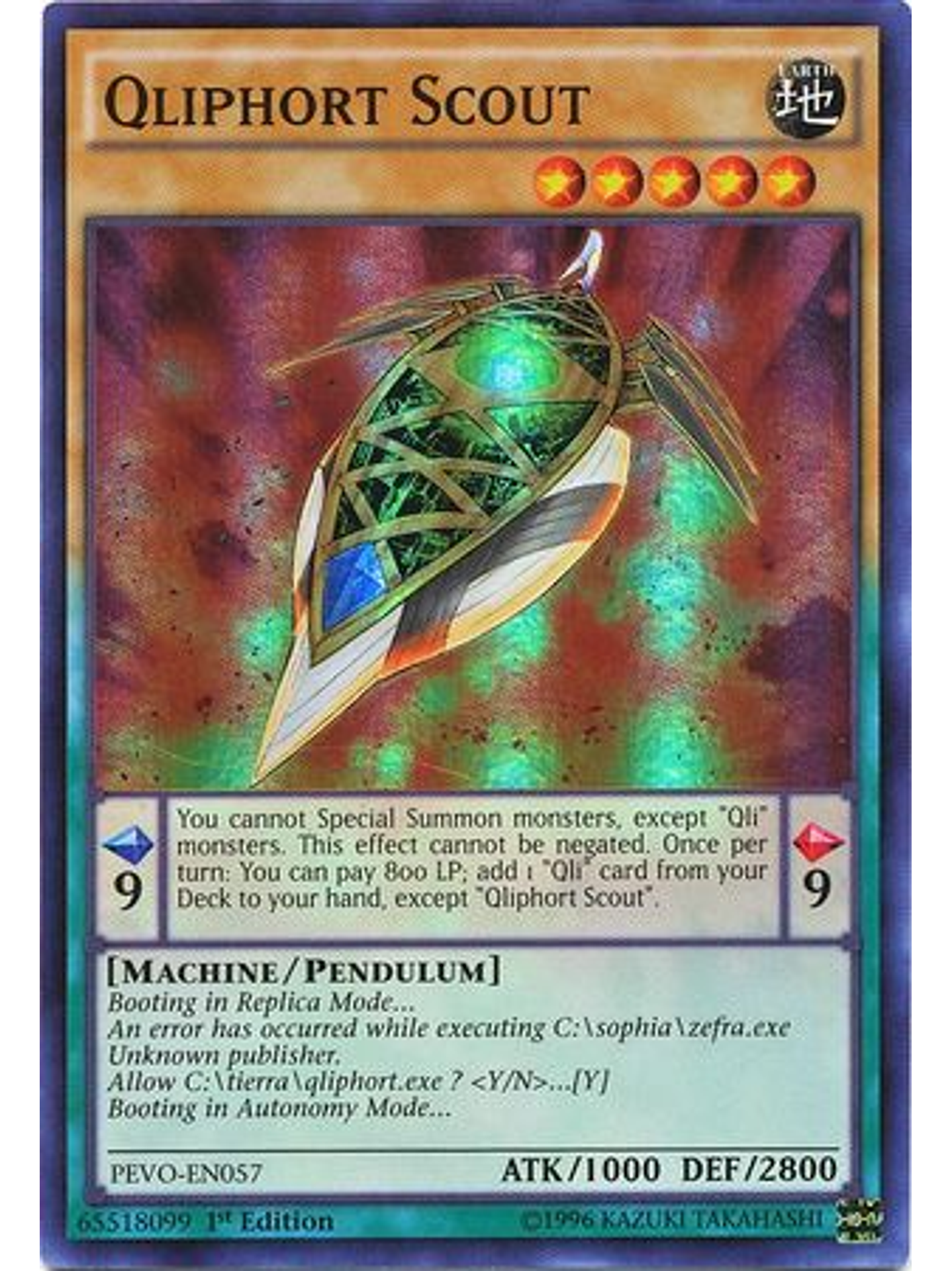 Qliphort Scout - PEVO-EN057 - Super Rare 1st Edition 1