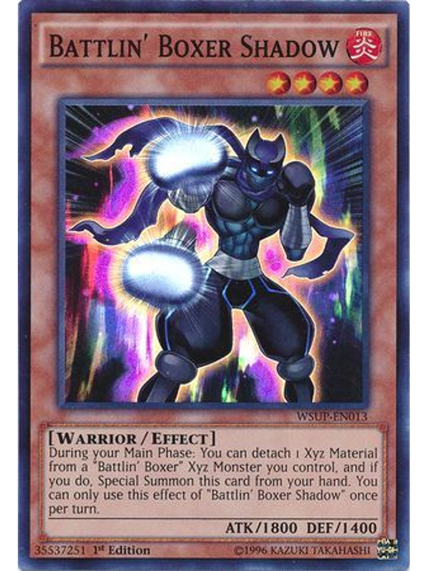 Battlin' Boxer Shadow - WSUP-EN013 - Super Rare 1st Edition 1