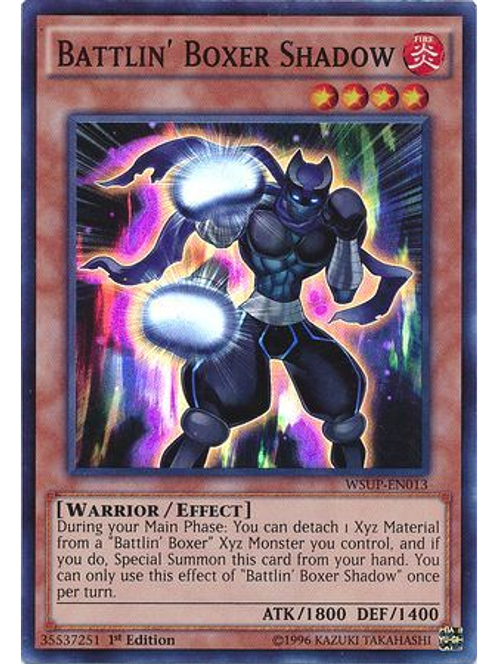 Battlin' Boxer Shadow - WSUP-EN013 - Super Rare 1st Edition 1