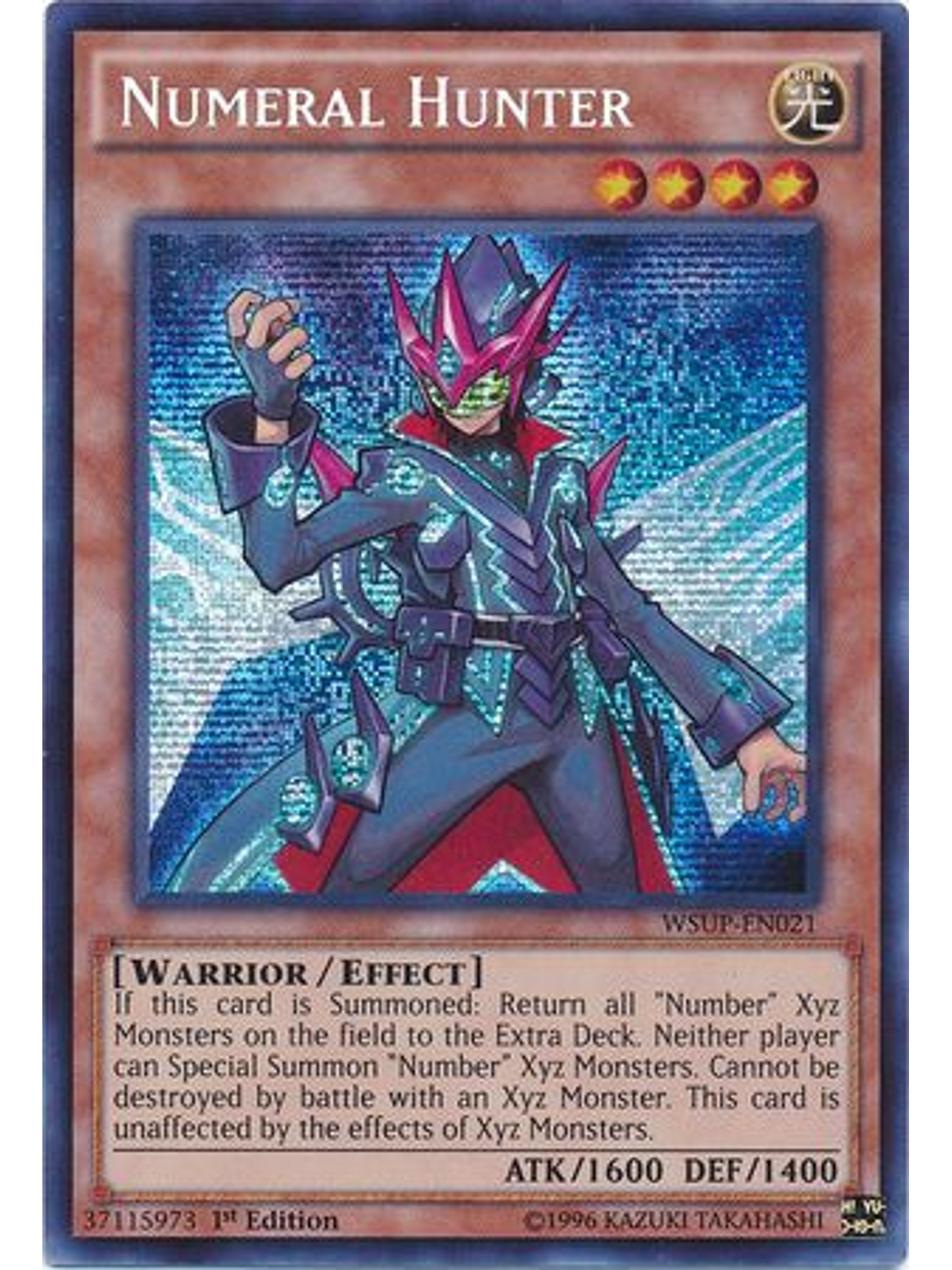 Numeral Hunter - WSUP-EN021 - Prismatic Secret Rare 1st Edition 1