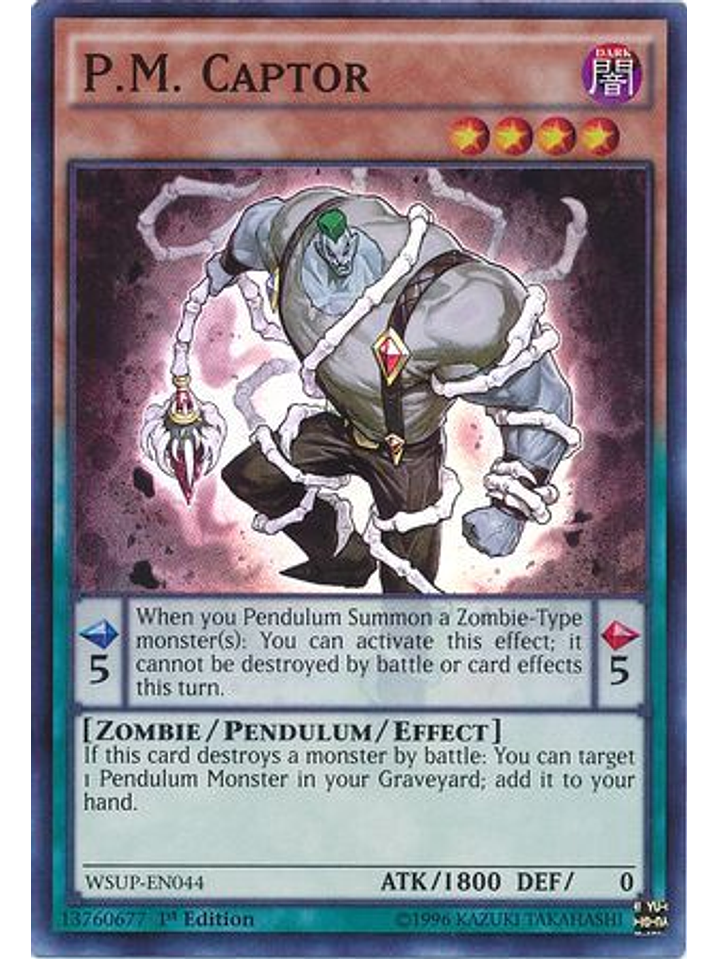 P.M. Captor - WSUP-EN044 - Super Rare 1st Edition 1