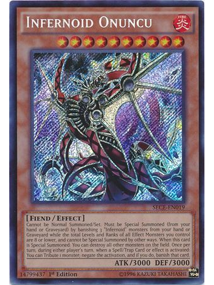 Infernoid Onuncu - SECE-EN019 - Secret Rare 1st Edition 1