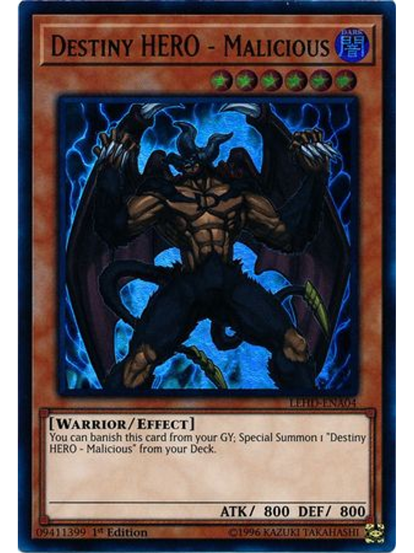 Destiny HERO - Malicious - LEHD-ENA04 - Ultra Rare 1st Edition 1