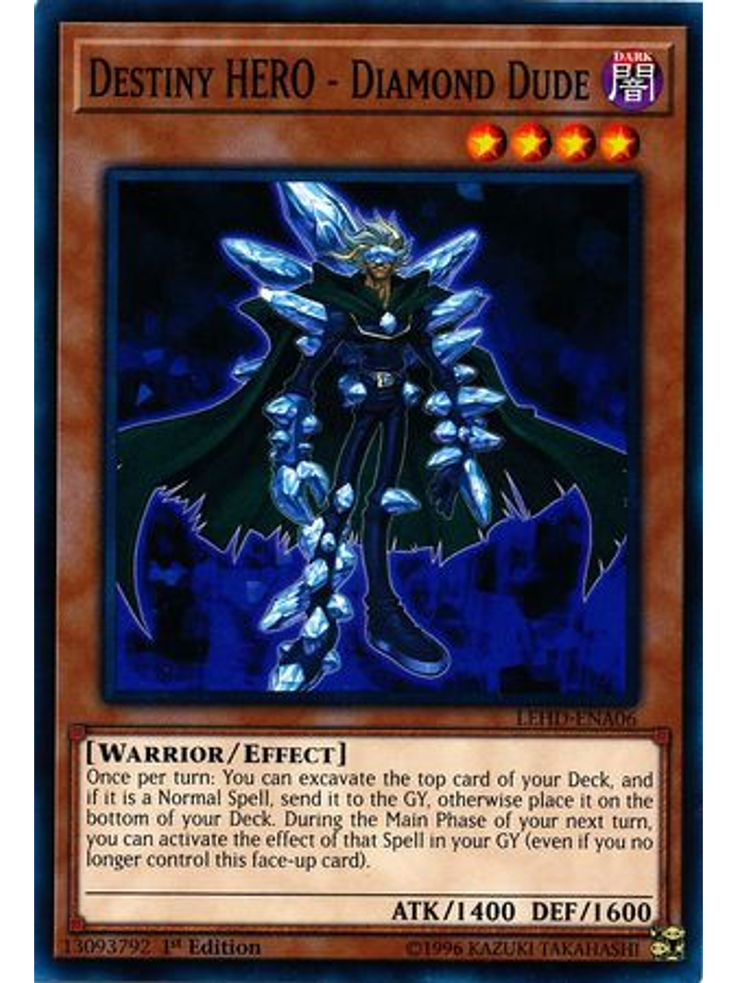 Destiny HERO - Diamond Dude - LEHD-ENA06 - Common 1st Edition 1