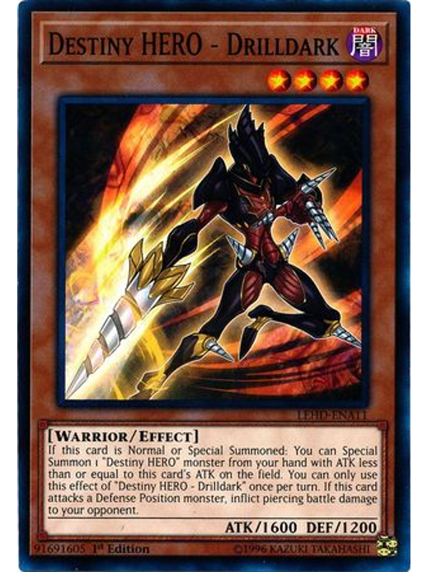 Destiny HERO - Drilldark - LEHD-ENA11 - Common 1st Edition 1