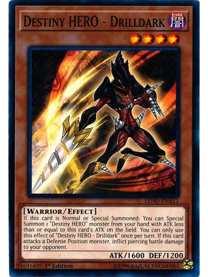 Destiny HERO - Drilldark - LEHD-ENA11 - Common 1st Edition 1