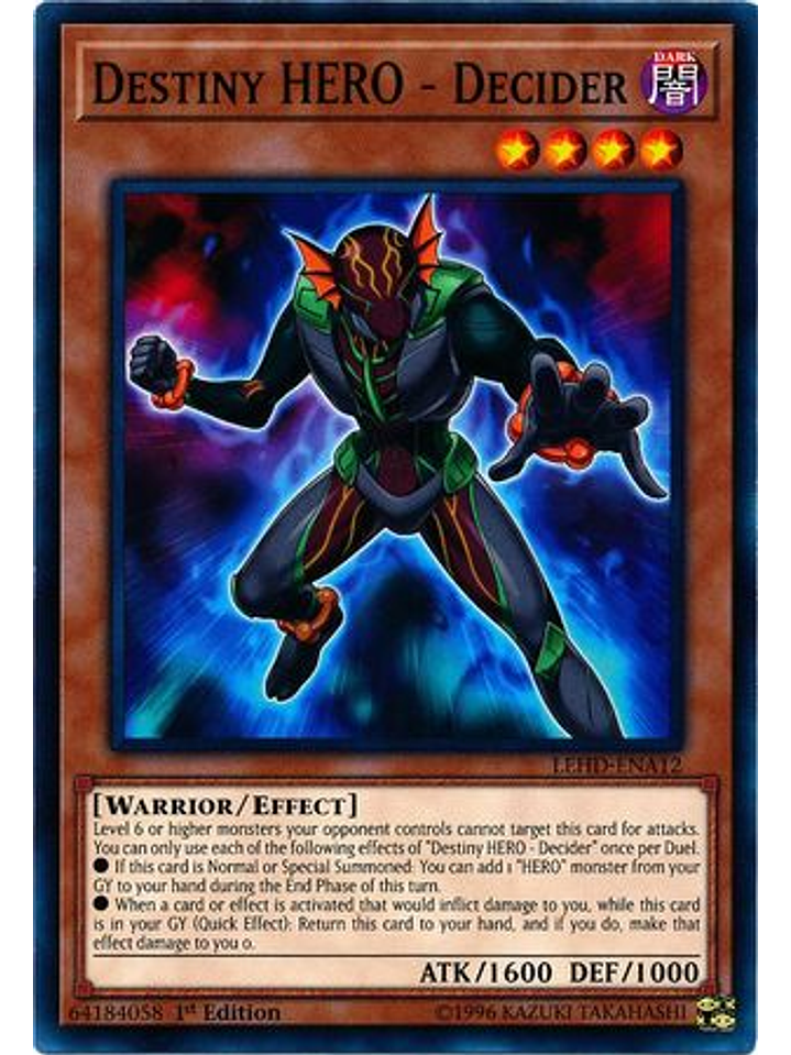 Destiny HERO - Decider - LEHD-ENA12 - Common 1st Edition 1