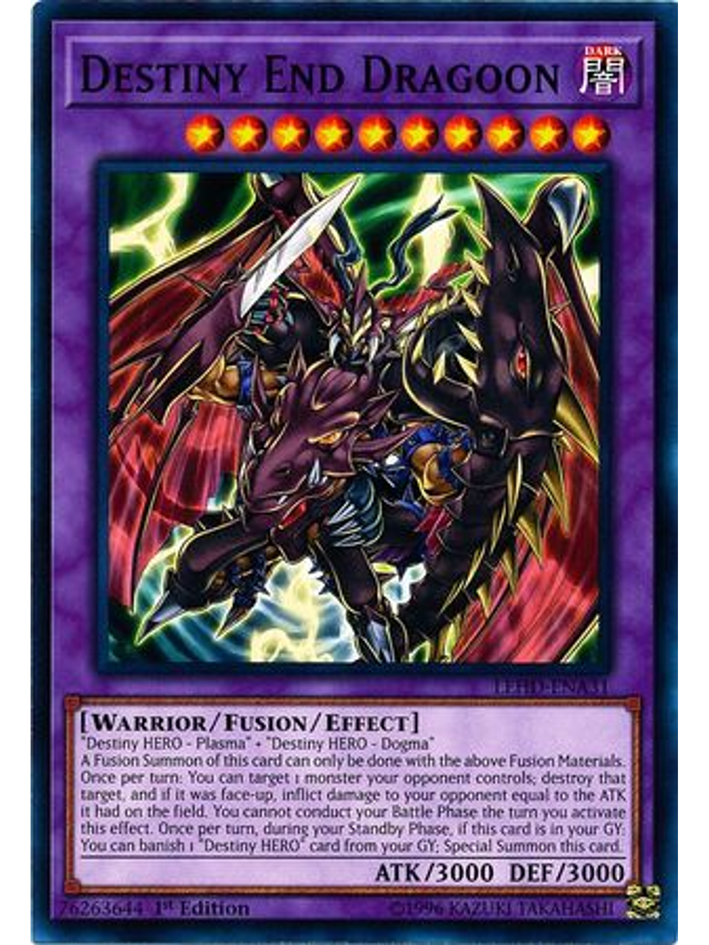 Destiny End Dragoon - LEHD-ENA31 - Common 1st Edition 1