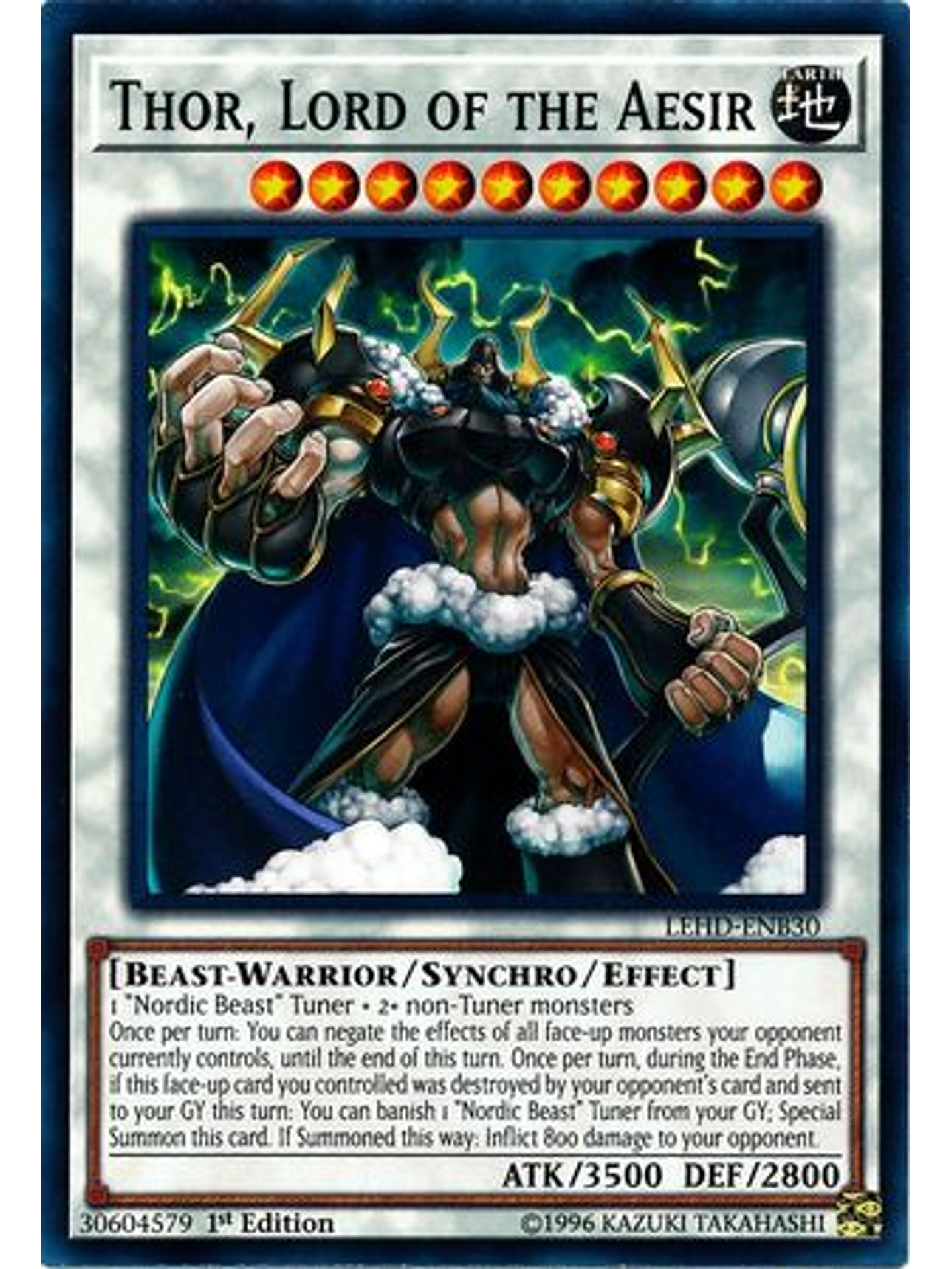 Thor, Lord of the Aesir - LEHD-ENB30 - Common 1st Edition 1