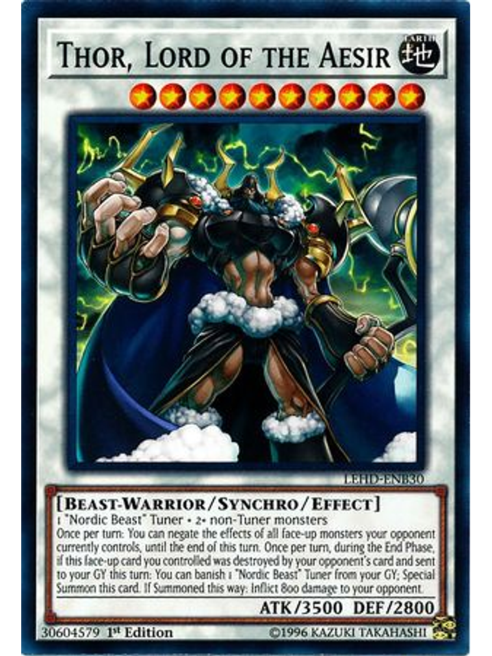 Thor, Lord of the Aesir - LEHD-ENB30 - Common 1st Edition 1