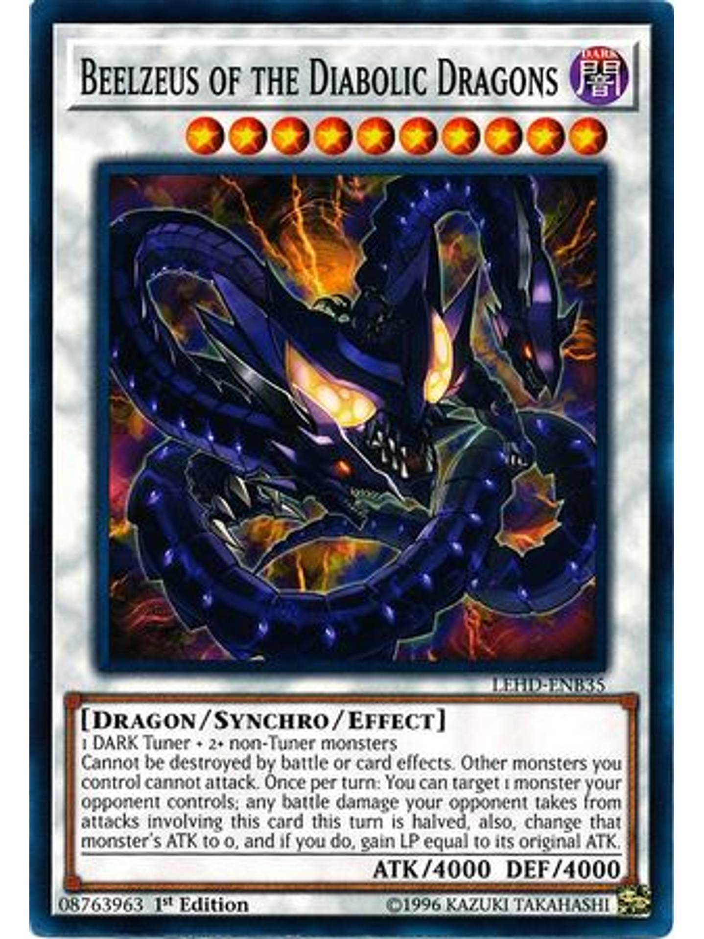 Beelzeus of the Diabolic Dragons - LEHD-ENB35 - Common 1st Edition 1