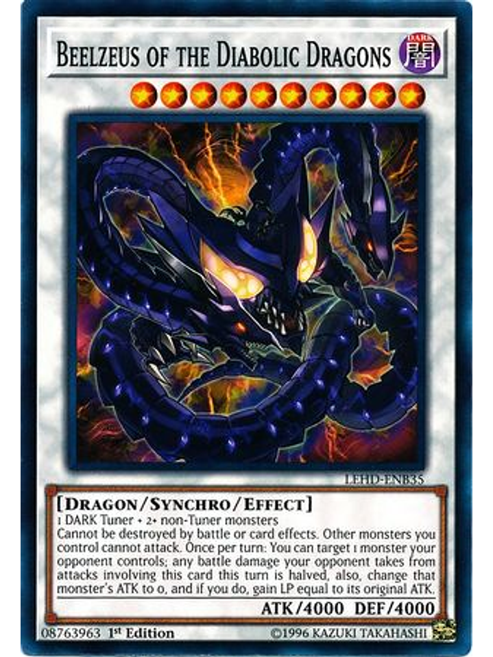 Beelzeus of the Diabolic Dragons - LEHD-ENB35 - Common 1st Edition 1