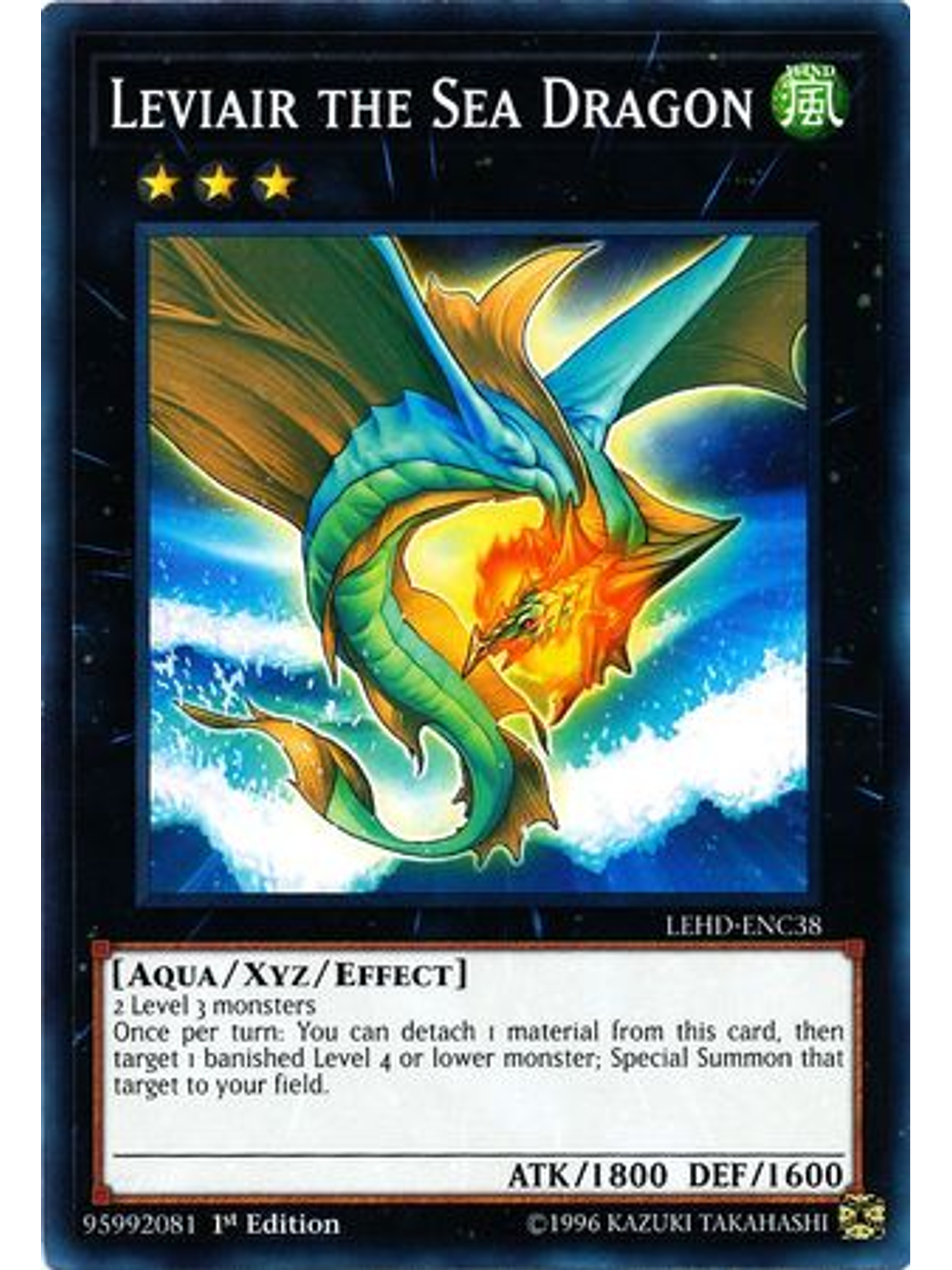 Leviair the Sea Dragon - LEHD-ENC38 - Common 1st Edition 1