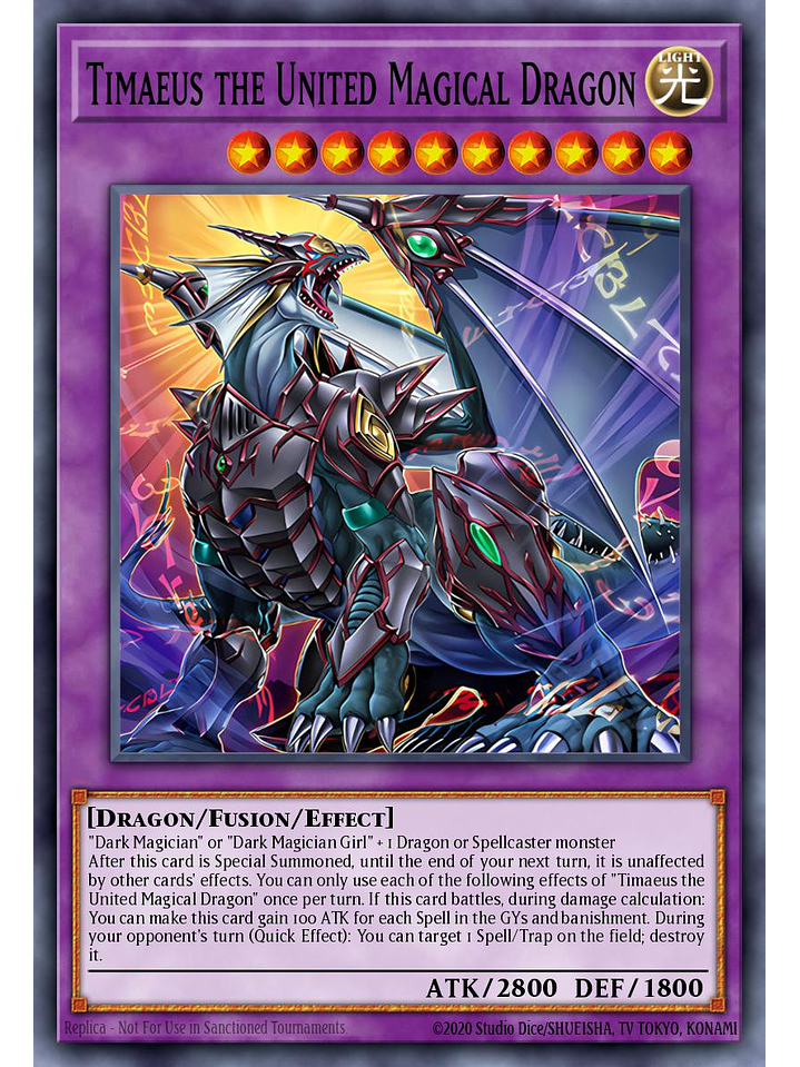 Timaeus the United Magical Dragon - MZMU-EN012 - Ultra Rare 1st Edition 1