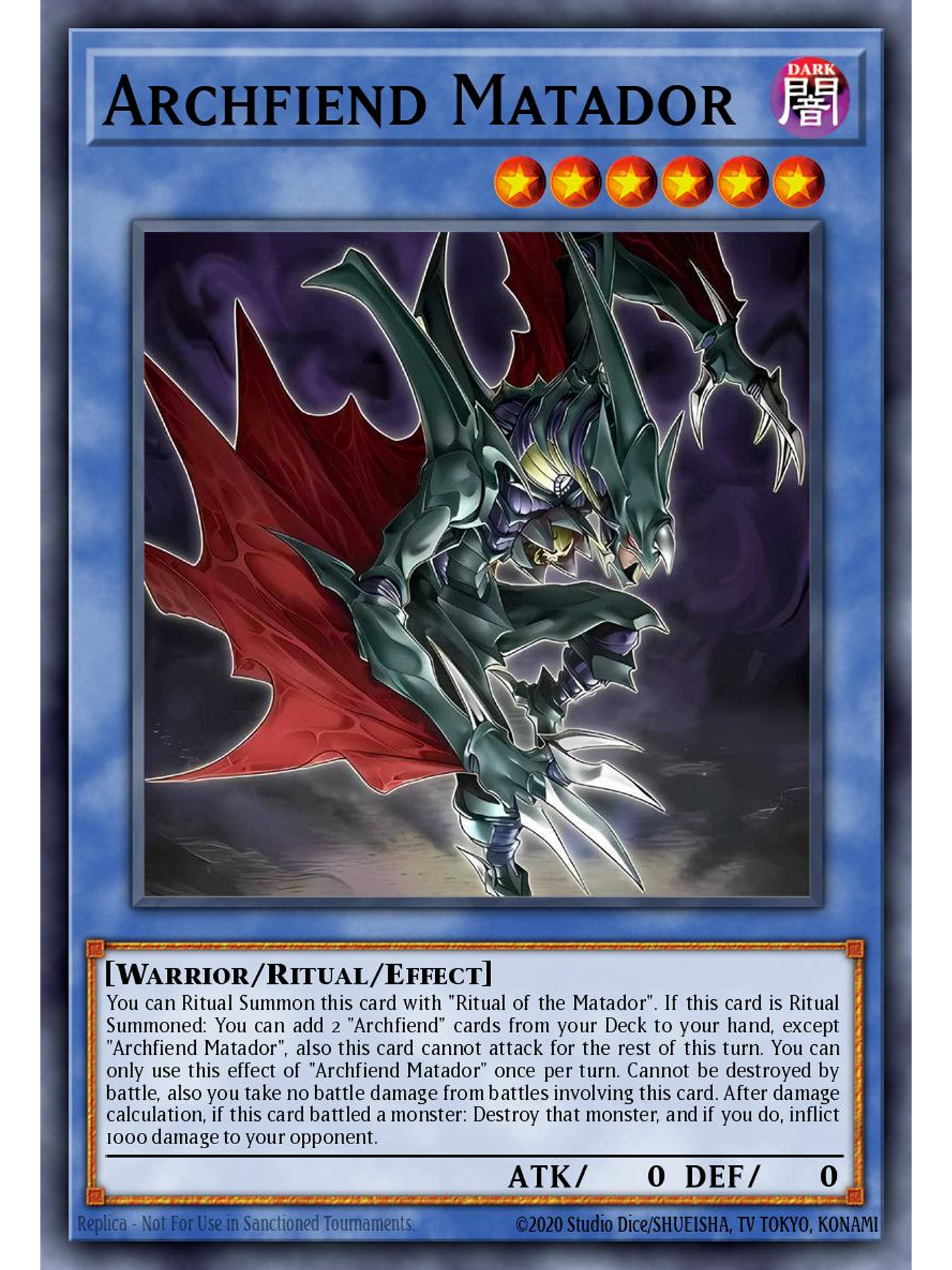 Matador Archfiend - MZMU-EN022 - Super Rare 1st Edition 1