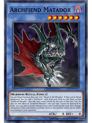 Matador Archfiend - MZMU-EN022 - Super Rare 1st Edition