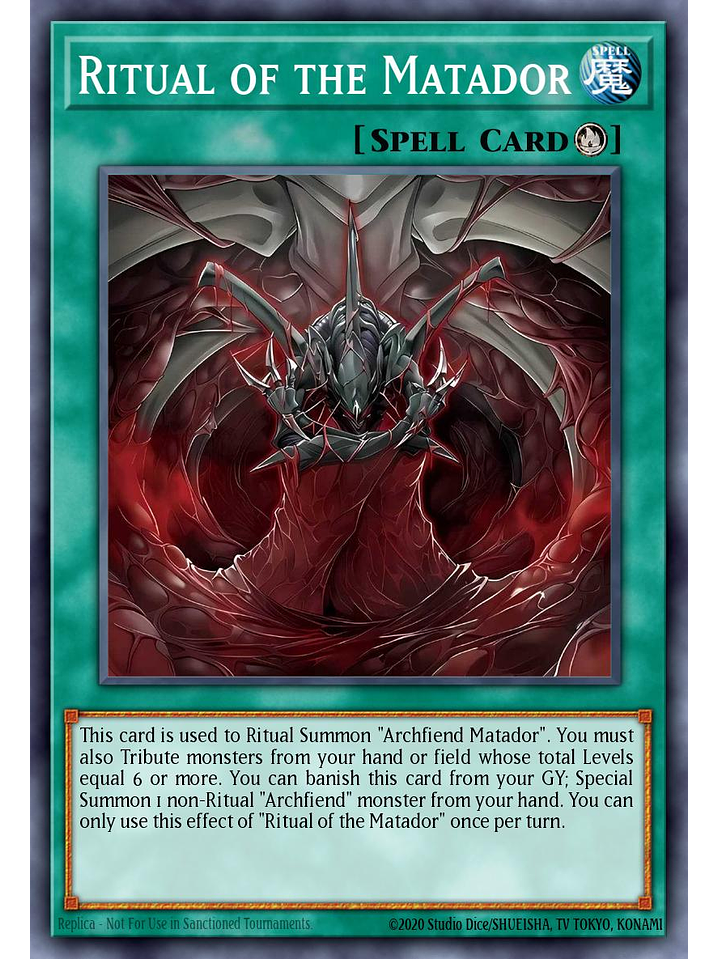 Ritual of the Matador - MZMU-EN024 - Rare 1st Edition 1