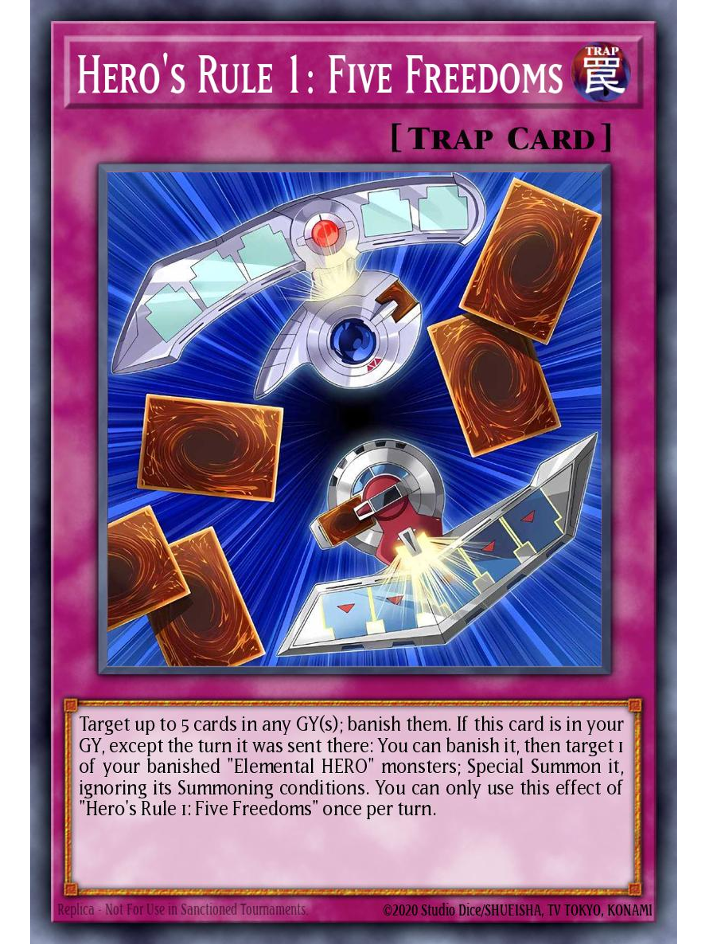 Hero's Rule 1: Five Freedoms - MZMU-EN027 - Rare 1st Edition 1