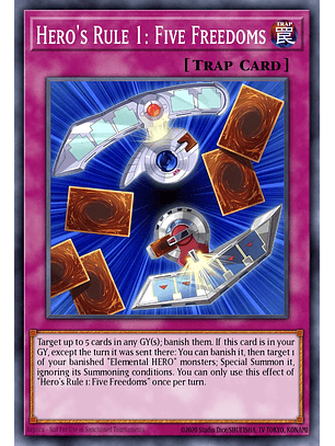 Hero's Rule 1: Five Freedoms - MZMU-EN027 - Rare 1st Edition