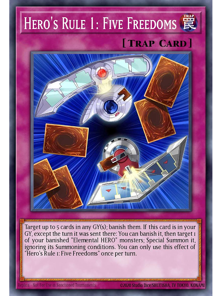 Hero's Rule 1: Five Freedoms - MZMU-EN027 - Rare 1st Edition 1