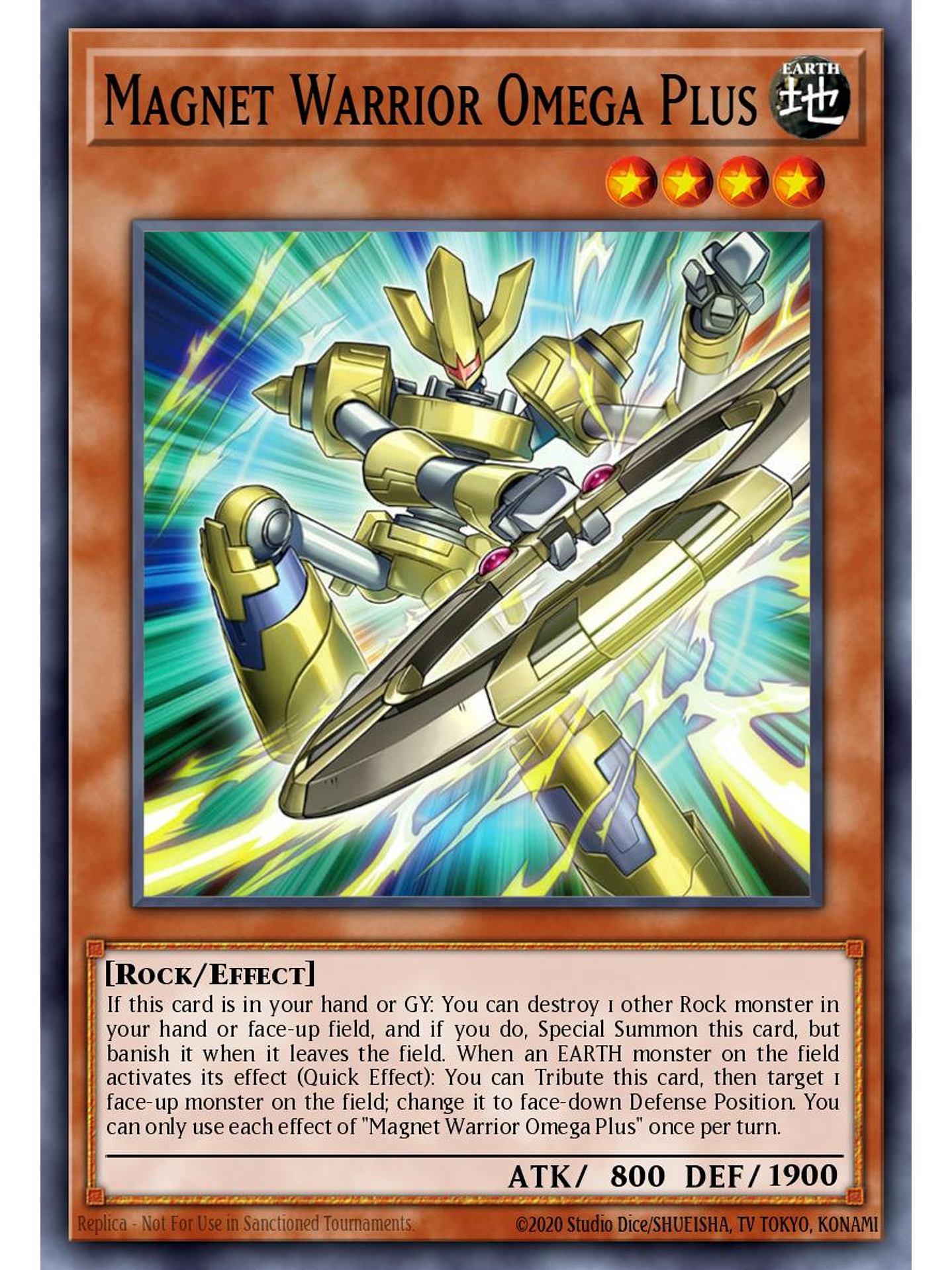 Magnet Warrior Omega Plus - MZMU-EN054 - Super Rare 1st Edition 1