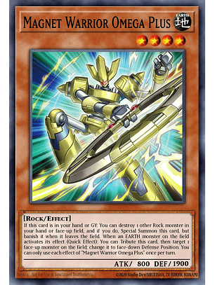 Magnet Warrior Omega Plus - MZMU-EN054 - Super Rare 1st Edition