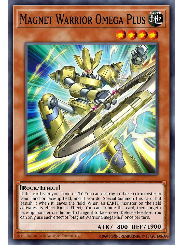 Magnet Warrior Omega Plus - MZMU-EN054 - Super Rare 1st Edition 1