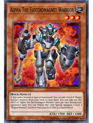 Alpha The Electromagnet Warrior - MZMU-EN080 - Rare 1st Edition