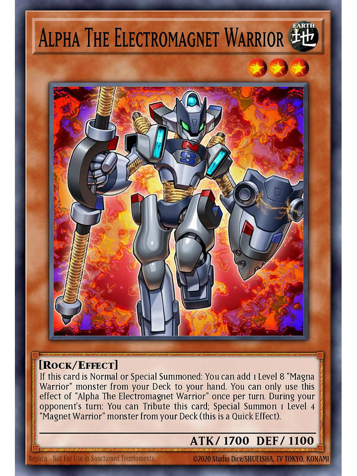 Alpha The Electromagnet Warrior - MZMU-EN080 - Rare 1st Edition 1