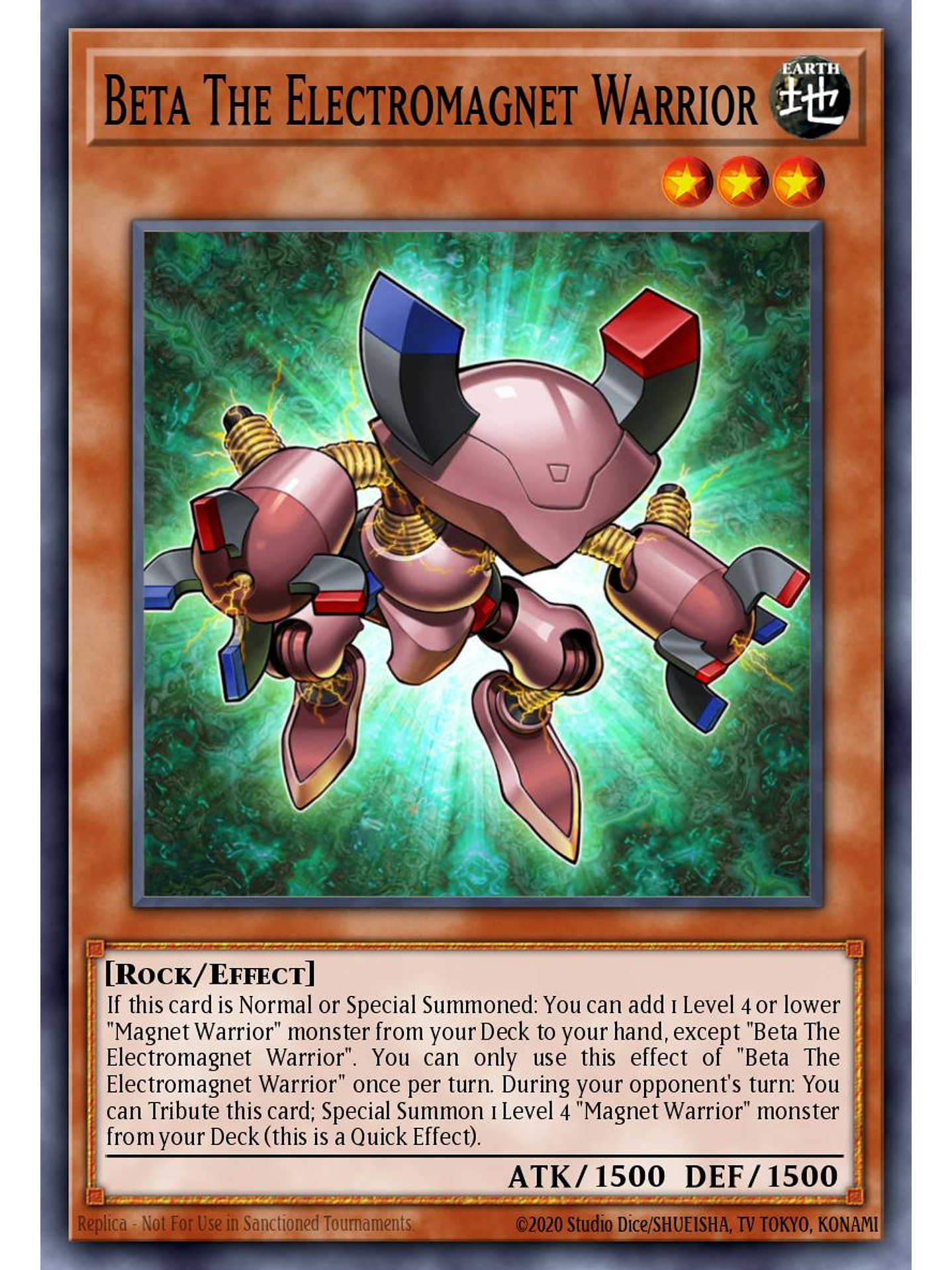 Beta The Electromagnet Warrior - MZMU-EN081 - Rare 1st Edition 1