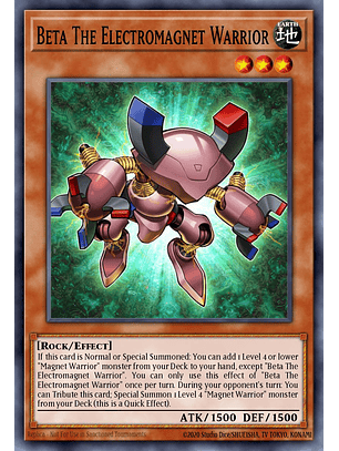 Beta The Electromagnet Warrior - MZMU-EN081 - Rare 1st Edition