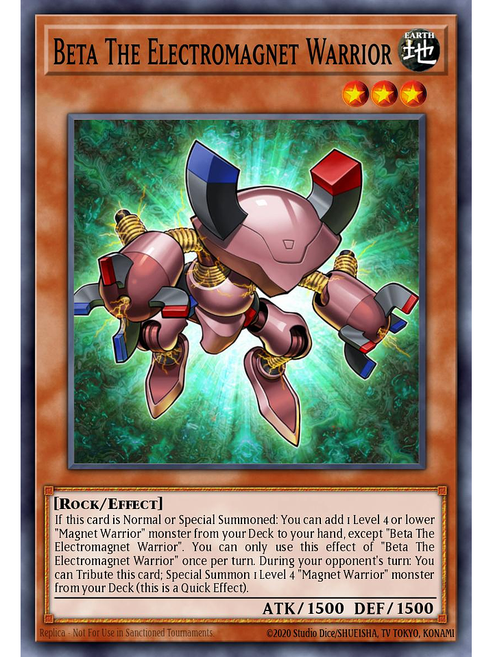 Beta The Electromagnet Warrior - MZMU-EN081 - Rare 1st Edition 1
