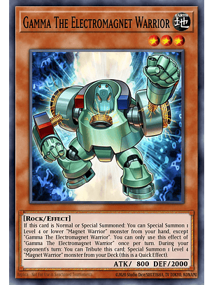 Gamma The Electromagnet Warrior - MZMU-EN082 - Rare 1st Edition