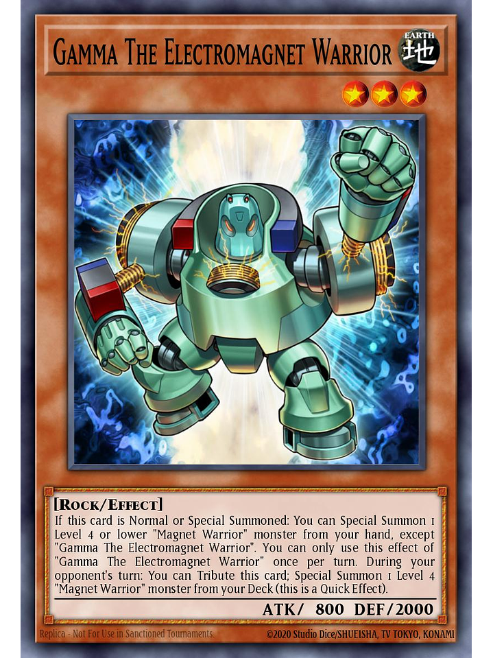 Gamma The Electromagnet Warrior - MZMU-EN082 - Rare 1st Edition 1