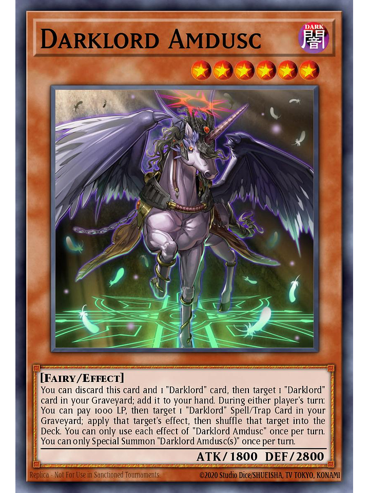 Darklord Amdusc - MZMU-EN084 - Rare 1st Edition 1