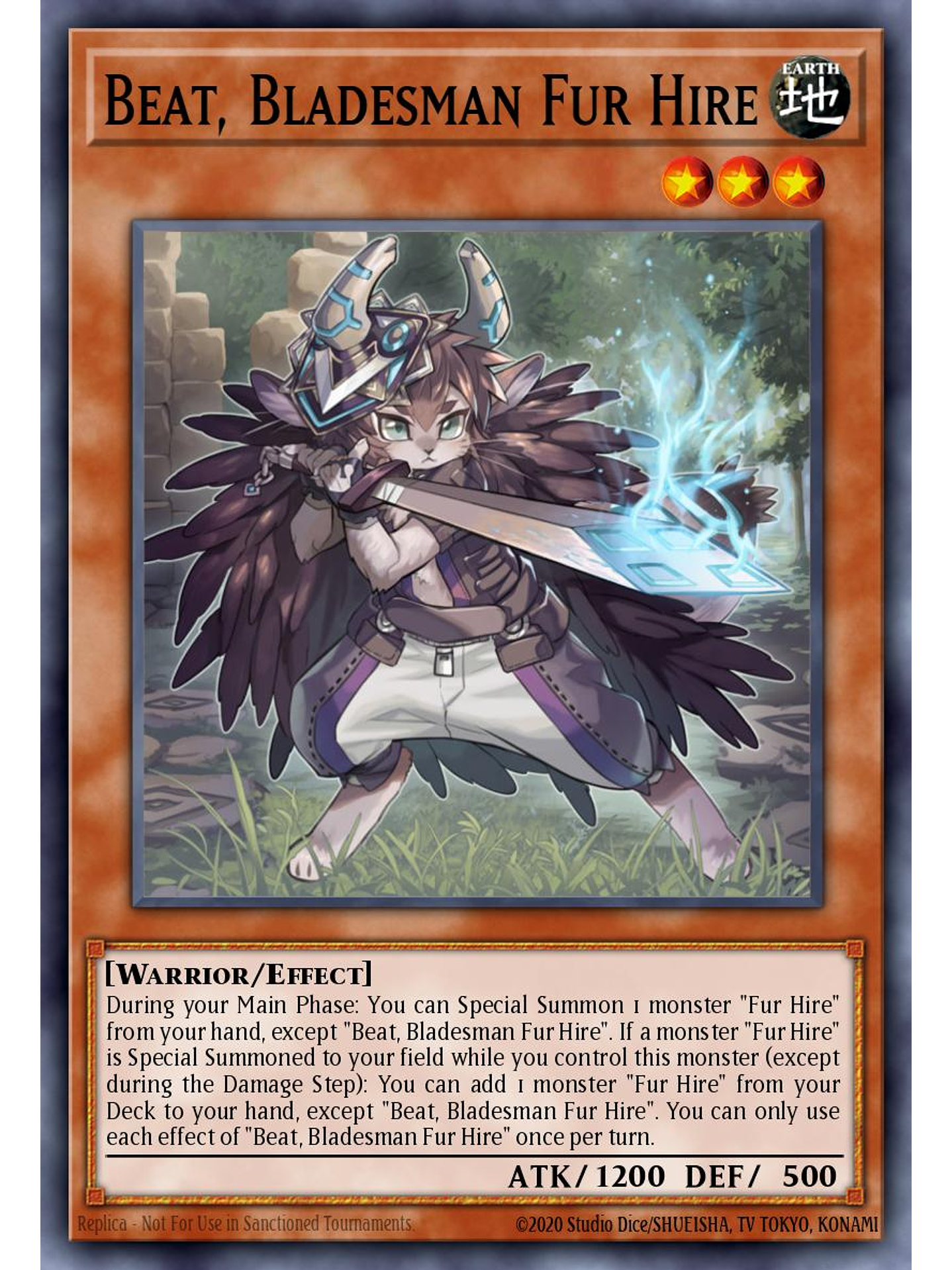 Beat, Bladesman Fur Hire - MZMU-EN087 - Rare 1st Edition 1