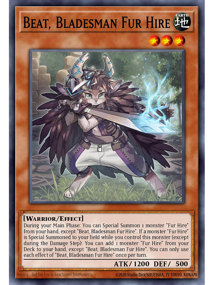 Beat, Bladesman Fur Hire - MZMU-EN087 - Rare 1st Edition 1