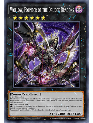 Wollow, Founder of the Drudge Dragons - MZMU-EN105 - Rare 1st Edition