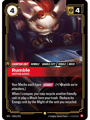 026a/221 (Alternate Art) Rumble - Hotheaded